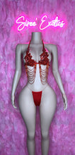 Load image into Gallery viewer, Red Glitz Thong Set

